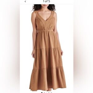Elegant Tan Maxi Dress